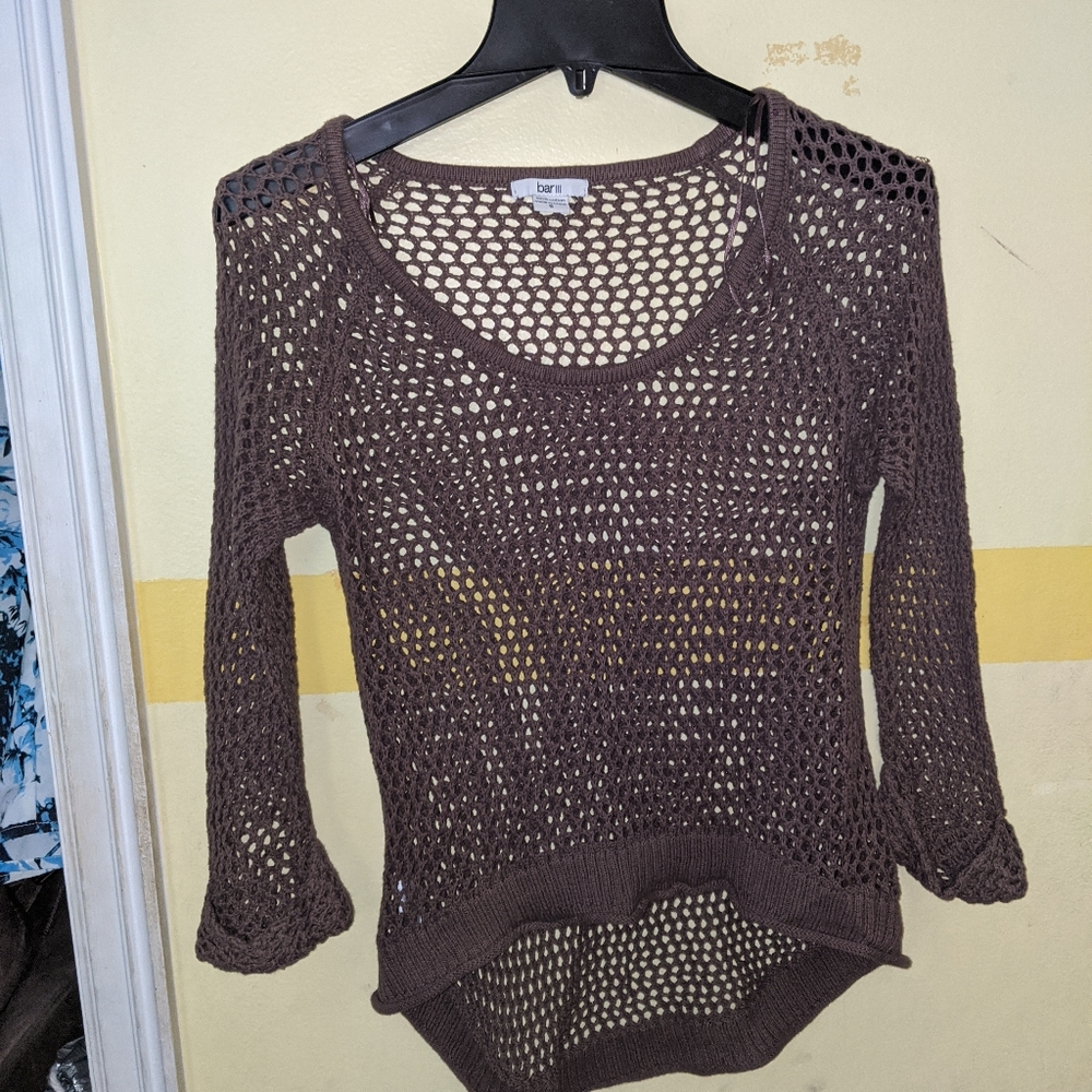Open knit sweater